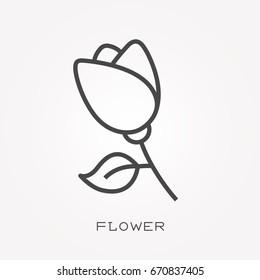 Line icon flower