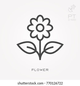 Line icon flower