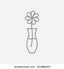 Line icon-  flower in vase 