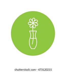 Line icon-  flower in vase 