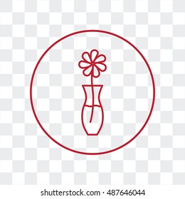 Line icon-  flower in vase 