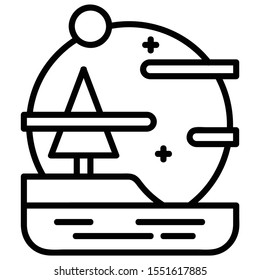 A Line Icon For Fog