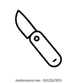 line icon folding knife vector on white background
Vector line icon on white background