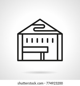 Line icon folding stall