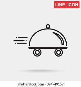 Line icon- food delivery