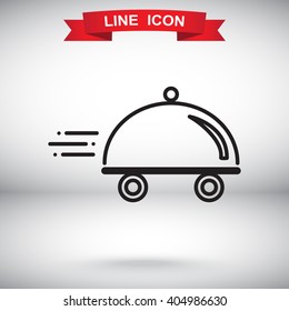 Line icon- food delivery