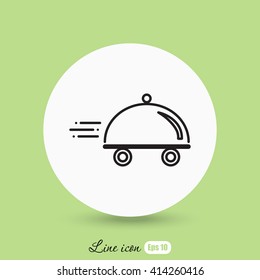 Line icon- food delivery