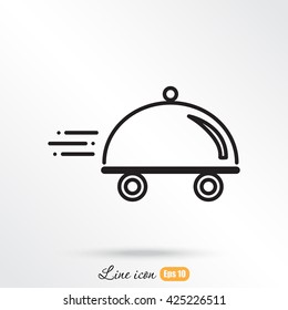 Line icon- food delivery
