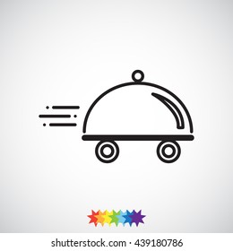 Line icon- food delivery