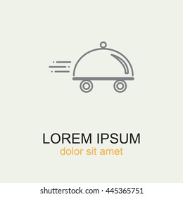 Line icon- food delivery