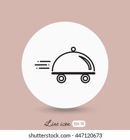 Line icon- food delivery