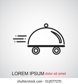 Line icon- food delivery