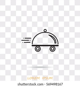 Line icon- food delivery