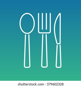 Line icon- fork, knife, spoon