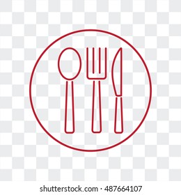 Line icon- fork, knife, spoon