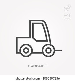 Line Icon Forklift