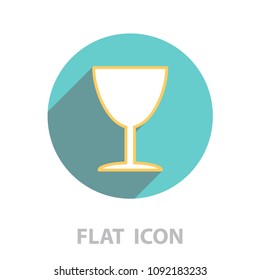 Line icon of Fragile symbol (sign) 