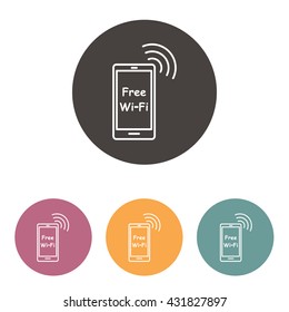 Line icon-  Free Wi fi