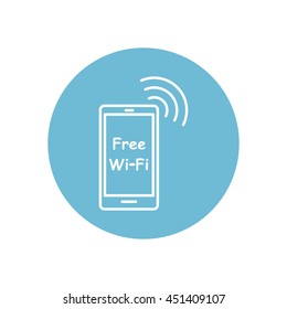 Line icon-  Free Wi fi