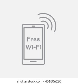Line icon-  Free Wi fi