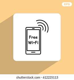 Line icon-  Free Wi fi