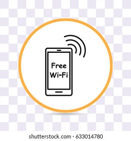 Line icon-  Free Wi fi