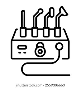 A line icon of frequency machine 