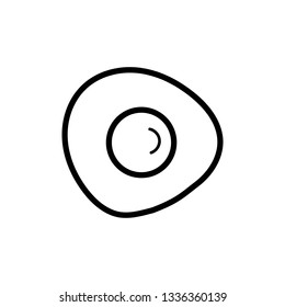 Line icon- fried egg
