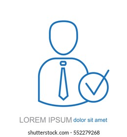 Line icon. friend