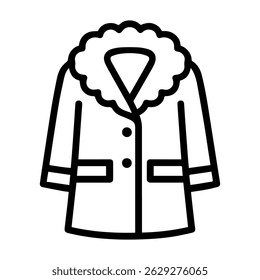 line icon fur coat on white background vector
Vector icon clothes and shoes
