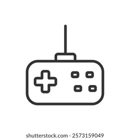 Line icon of a game controller. Vector illustration