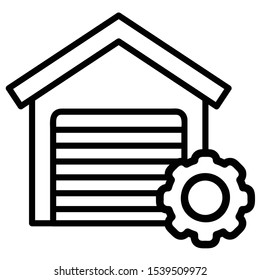 A line icon for garage