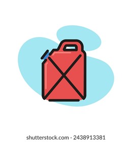 Line icon of gasoline. Petrol, oil, canister. Fuel concept. Can be used for topics like oil and gas industry, cars, transportation