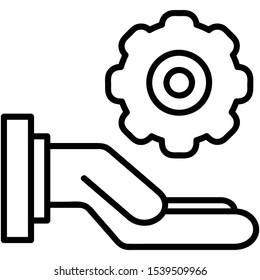 A line icon for gear