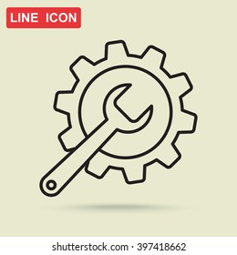 Line icon-   gear