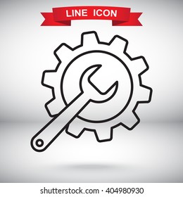 Line icon-   gear