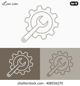 Line icon-   gear
