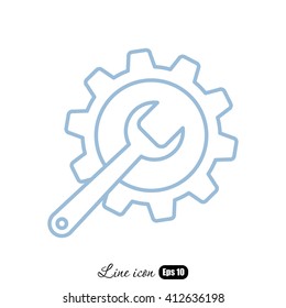 Line icon-   gear