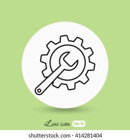 Line icon-   gear