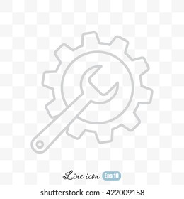 Line icon-   gear