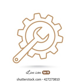 Line icon-   gear