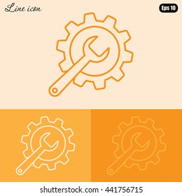 Line icon-   gear