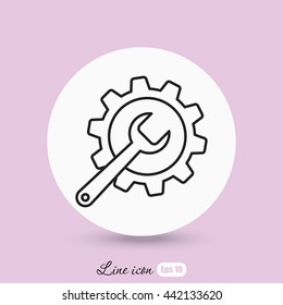 Line icon-   gear