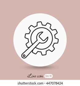 Line icon-   gear
