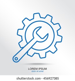 Line icon-   gear