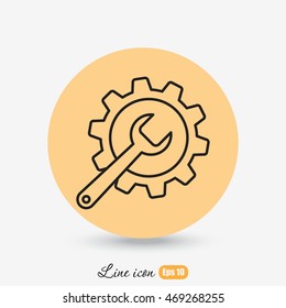 Line icon-   gear
