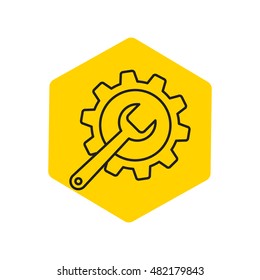 Line icon-   gear