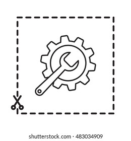 Line icon-   gear