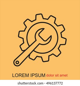 Line icon-   gear