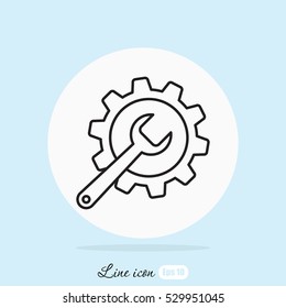 Line icon-   gear